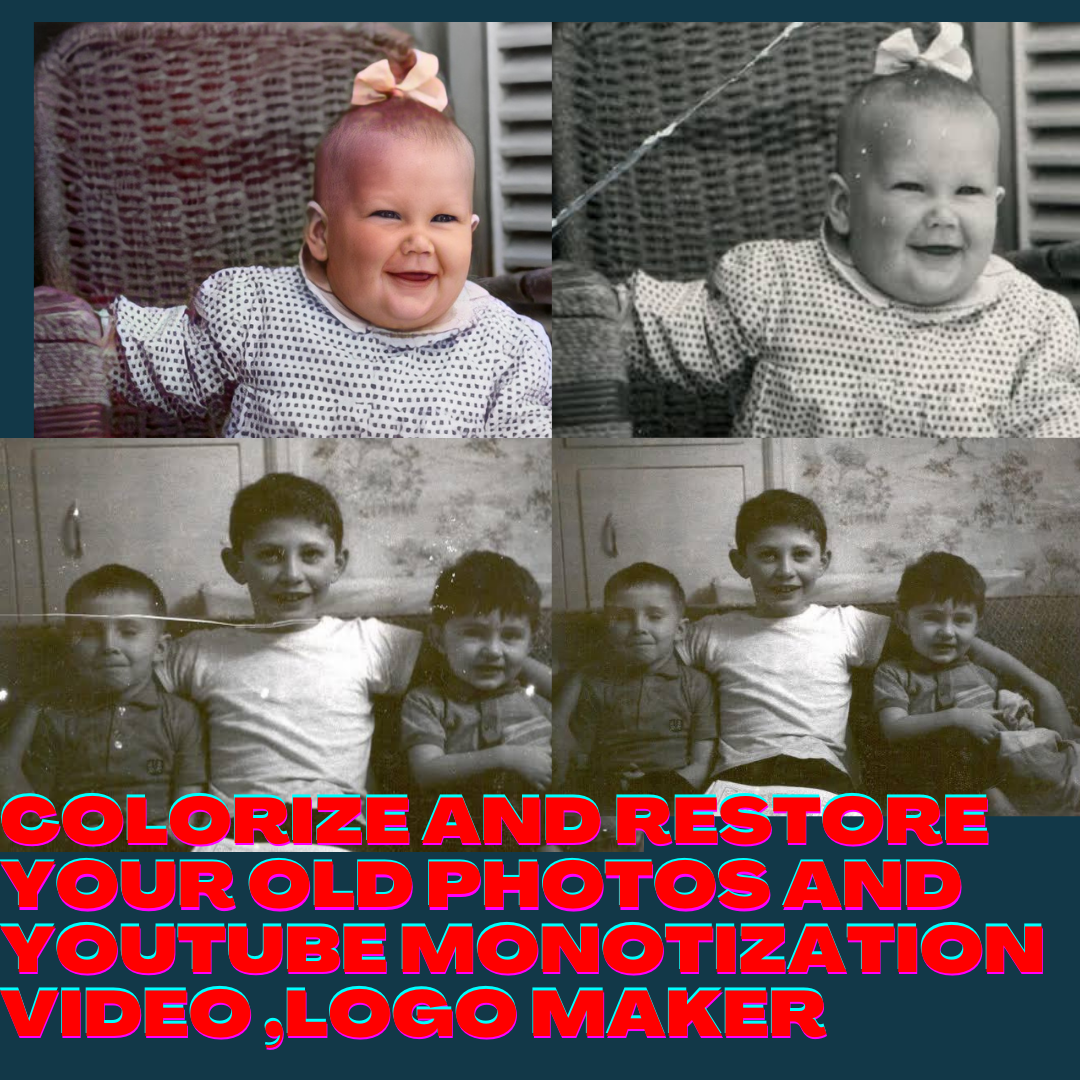 Colorize and restore your old photos, YouTube monoti...