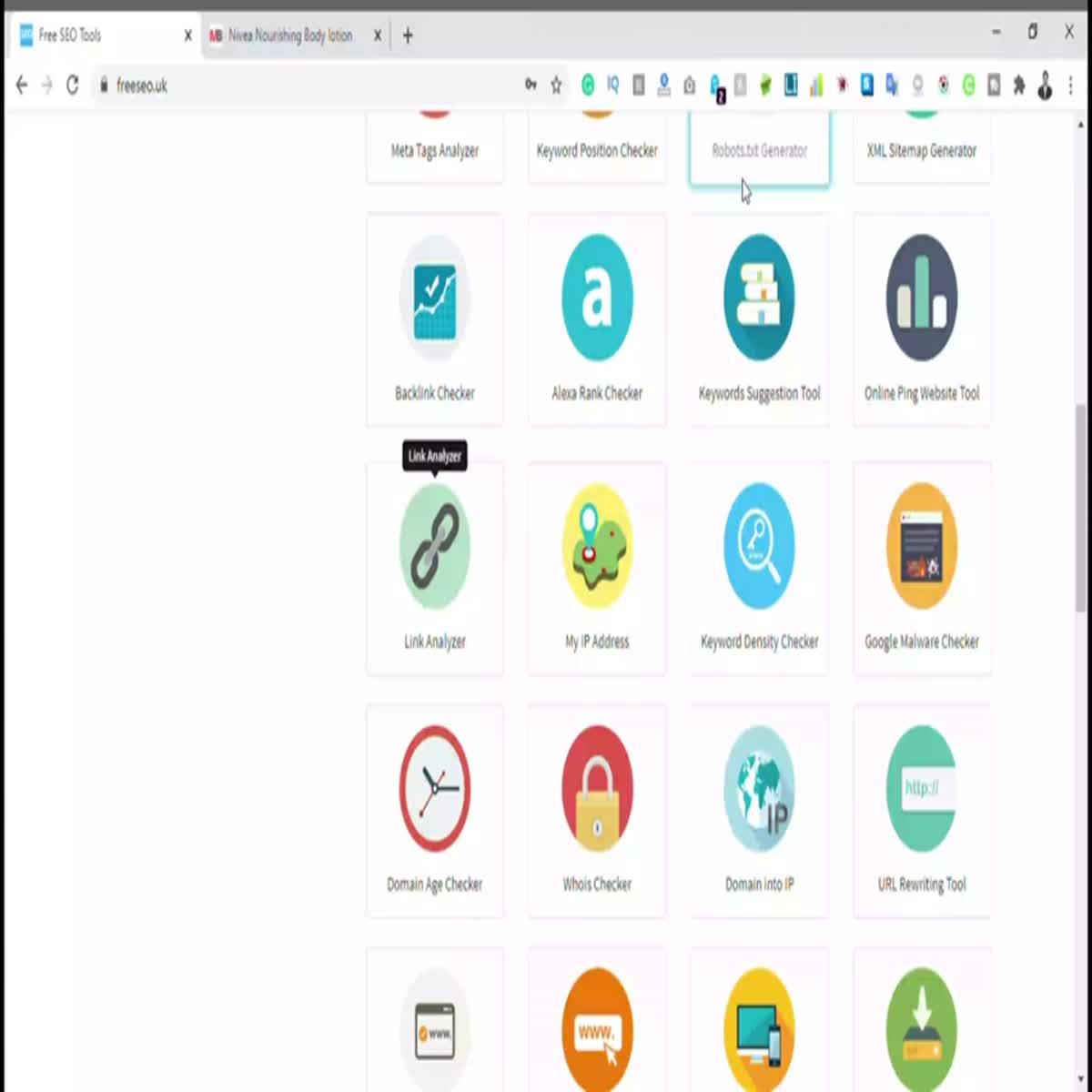 Extreme Link Analyzer Tool for Analyzing Links