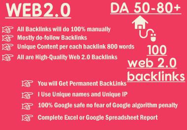I will create 100 web2 contextual backlinks from high...