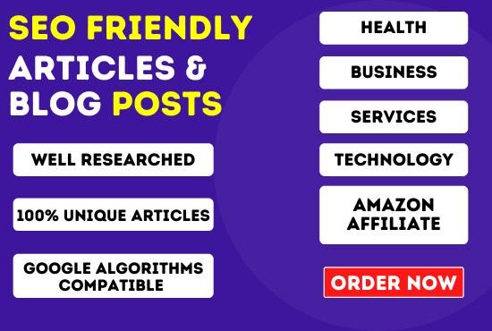 I will write 1000 words articles for your blog