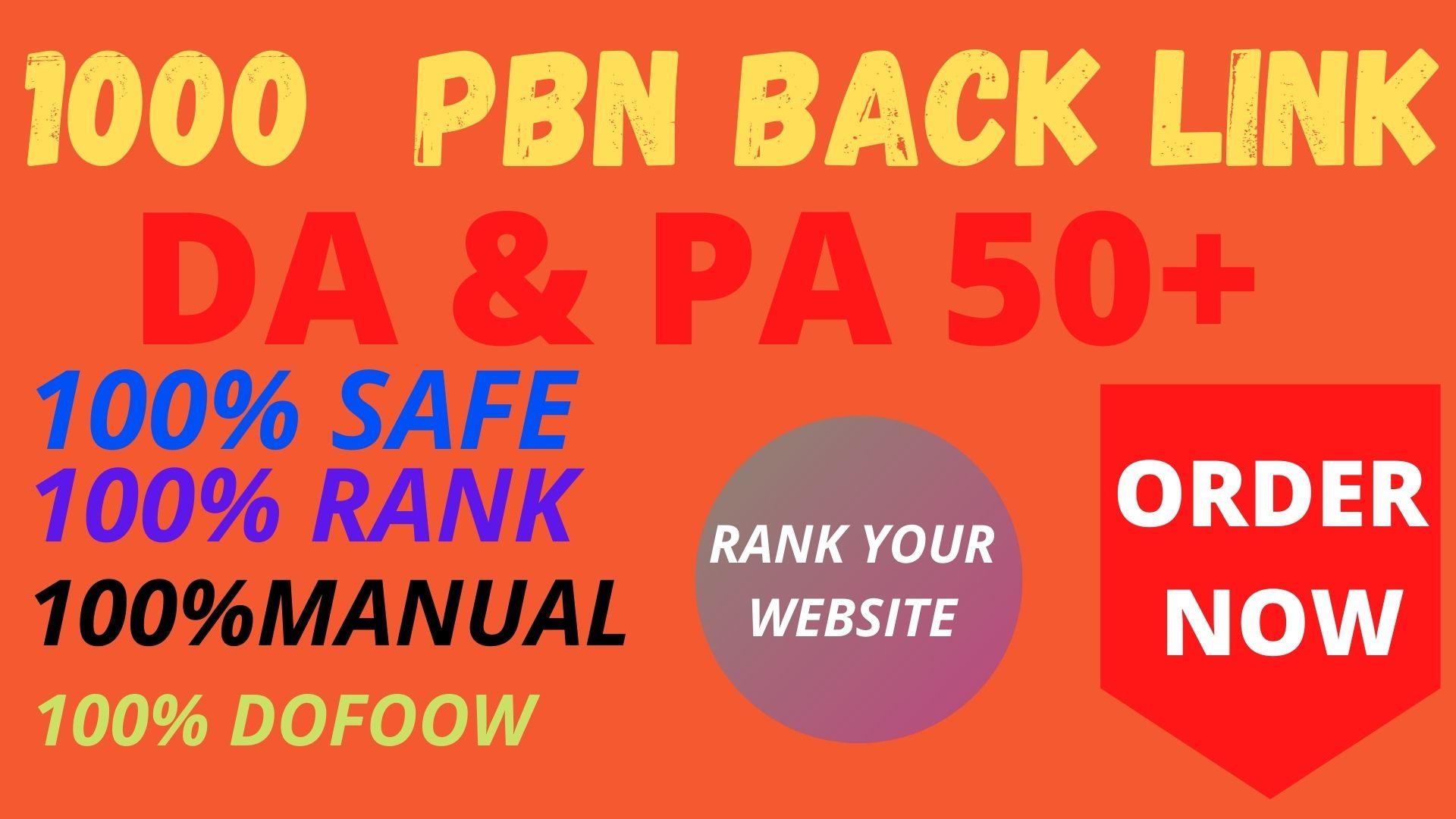 GET 1000+ High PBN Backlink Rank your Google site. We...