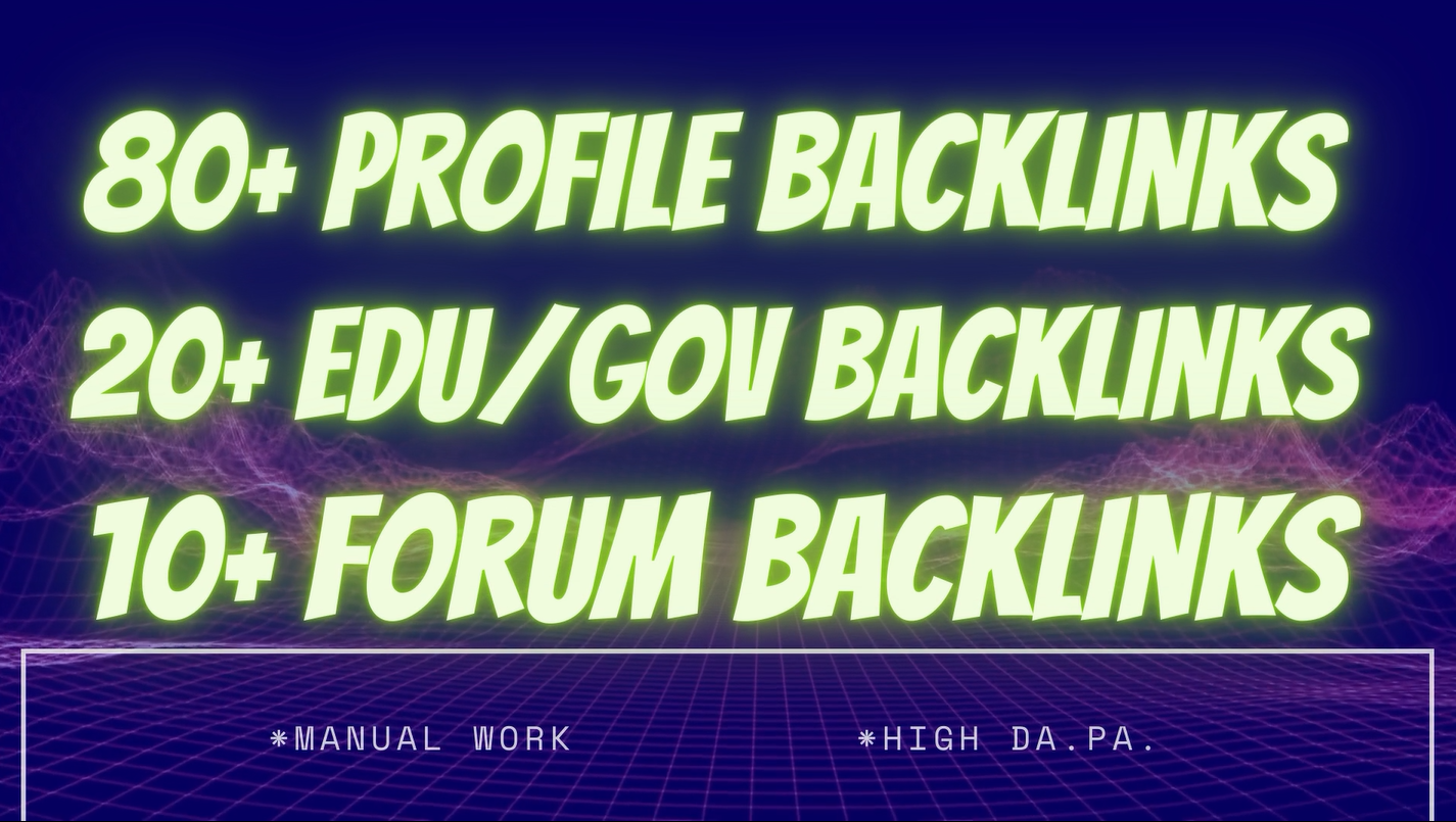 I will do 100 best quality SEO backlinks for your goo...