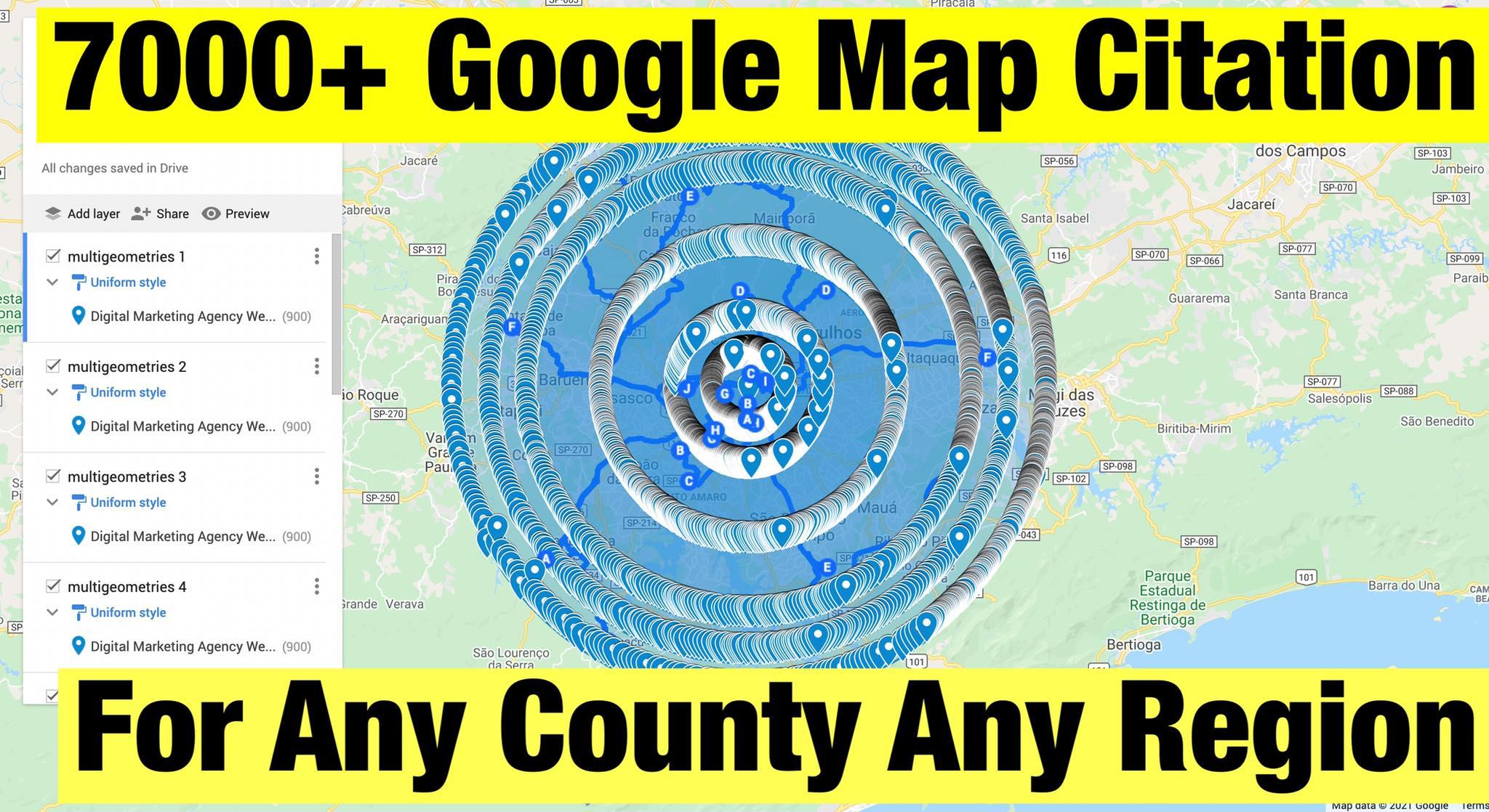 DO 7000+ google maps citations for gmb ranking and lo...