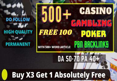 I Will Build 500+ permanent web2.0 Backlinks for Casi...