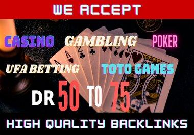 50 prime quality Homepage Backlink Casino, Poker, G...