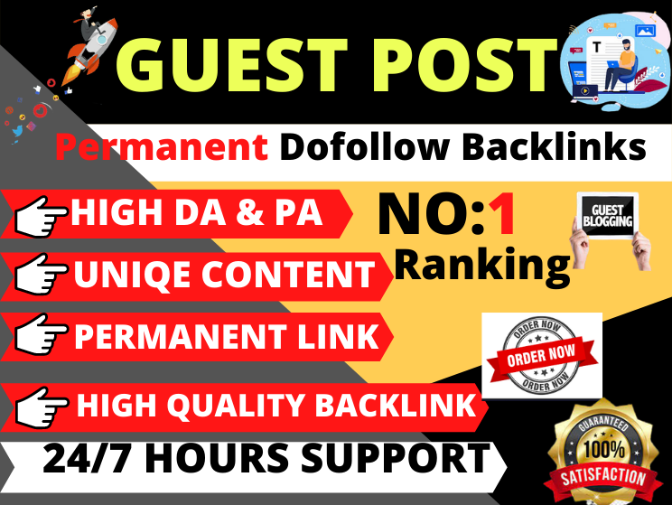 10 Guest Post Do follow High authority website unique...