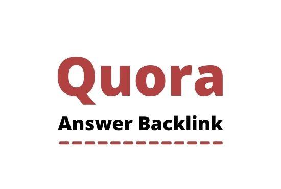 Guaranteed Traffic 3 High Quality Quora Answer Backli...