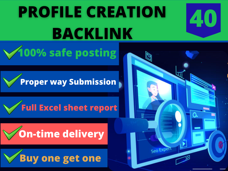 I will provide 40 high quality profile backlinks for ...