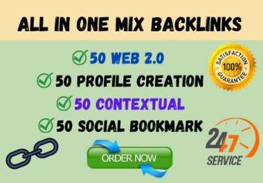 I will manually build high quality 200 SEO mix backli...