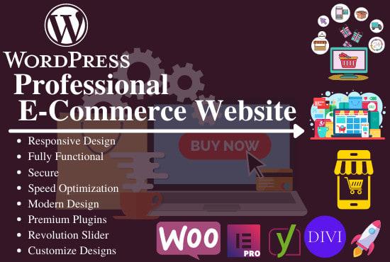 I will develop professional wordpress ecommerce websi...