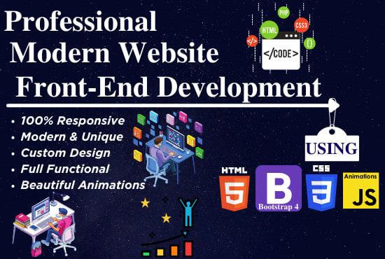 I will develop modern responsive website with HTML 5 ...