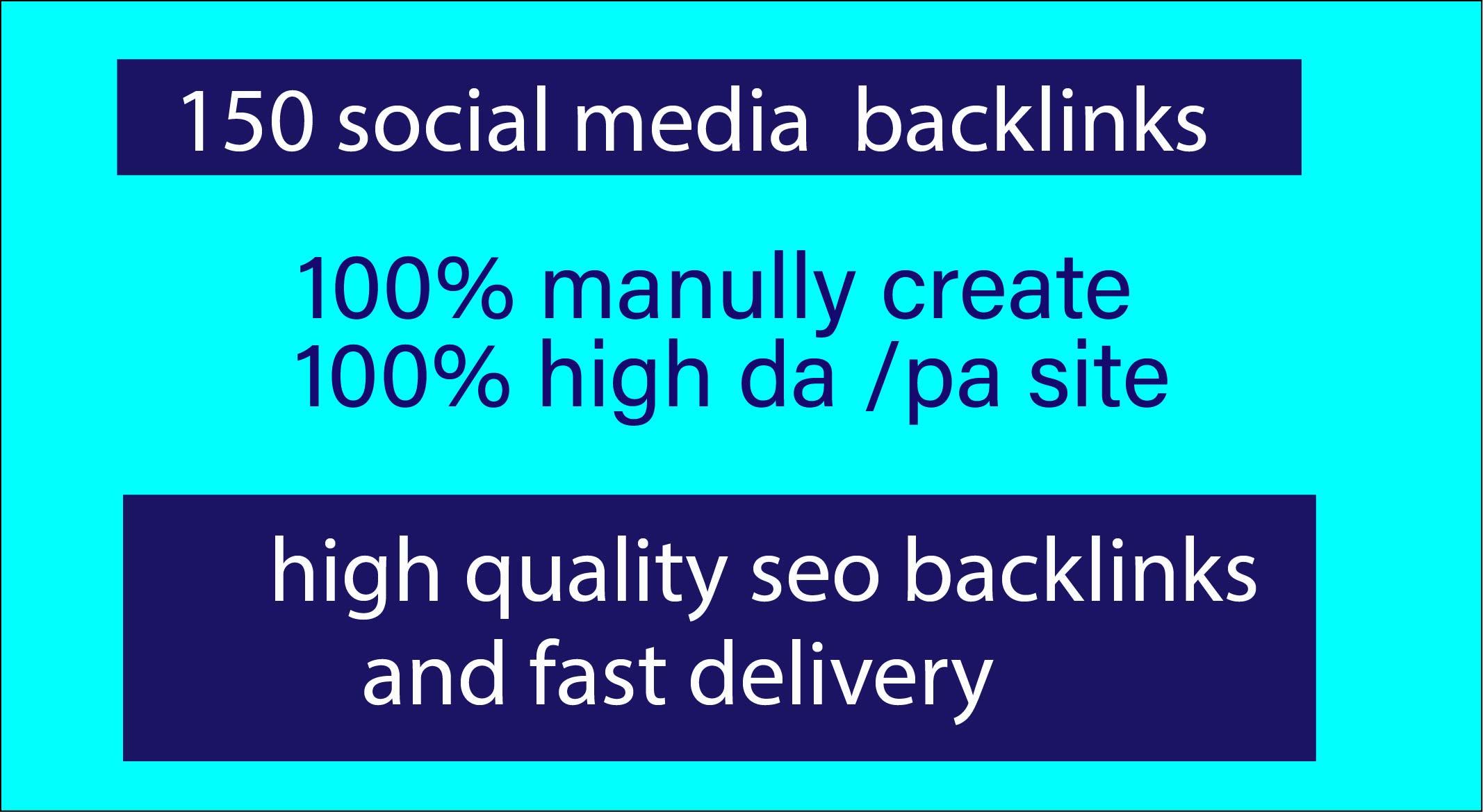 150 social media bookmark backlinks for SEO