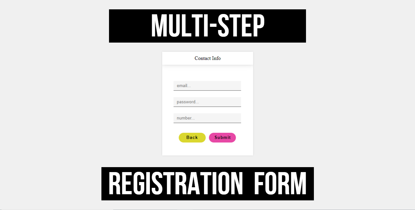 multi-step users registration form