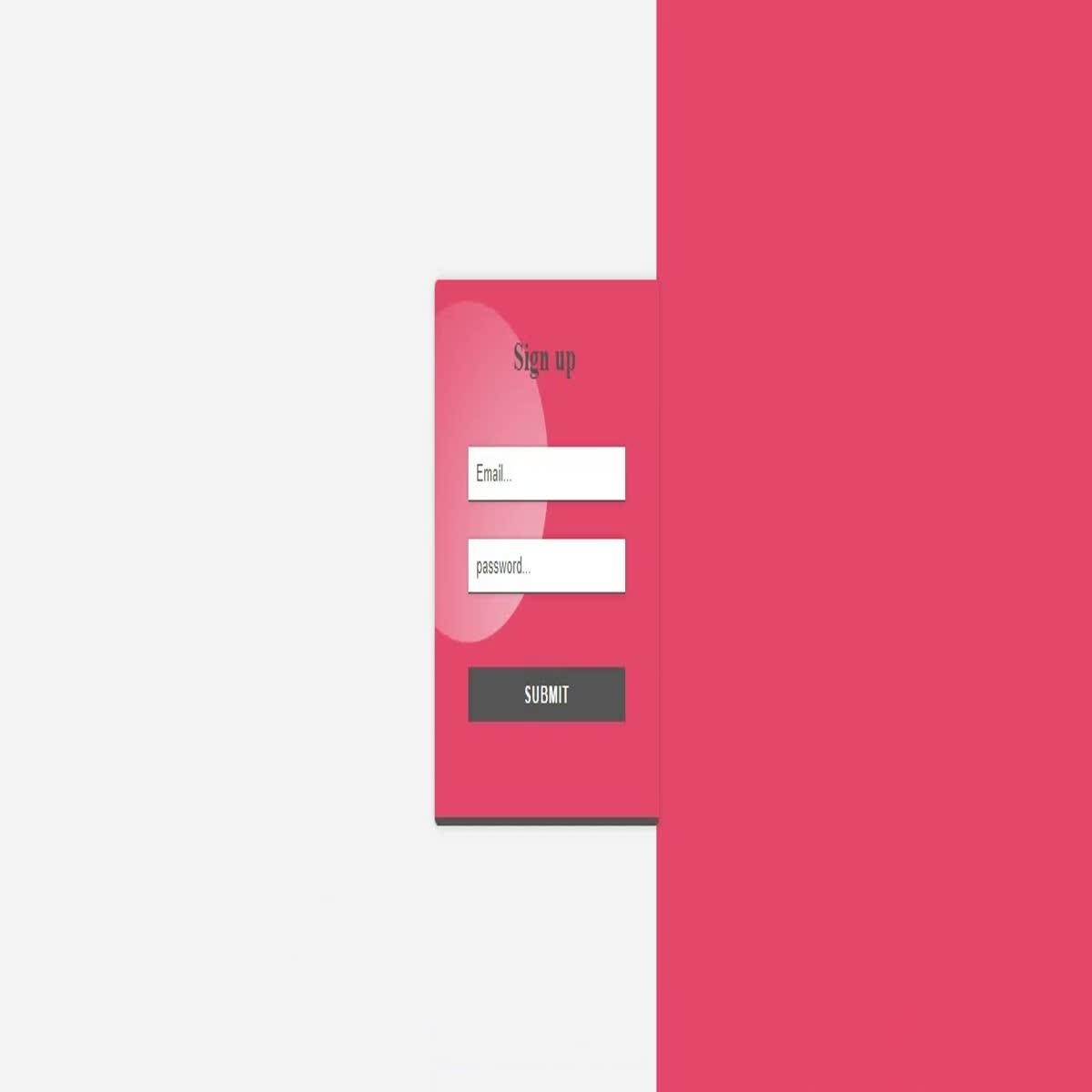 html Responsive User Form Template