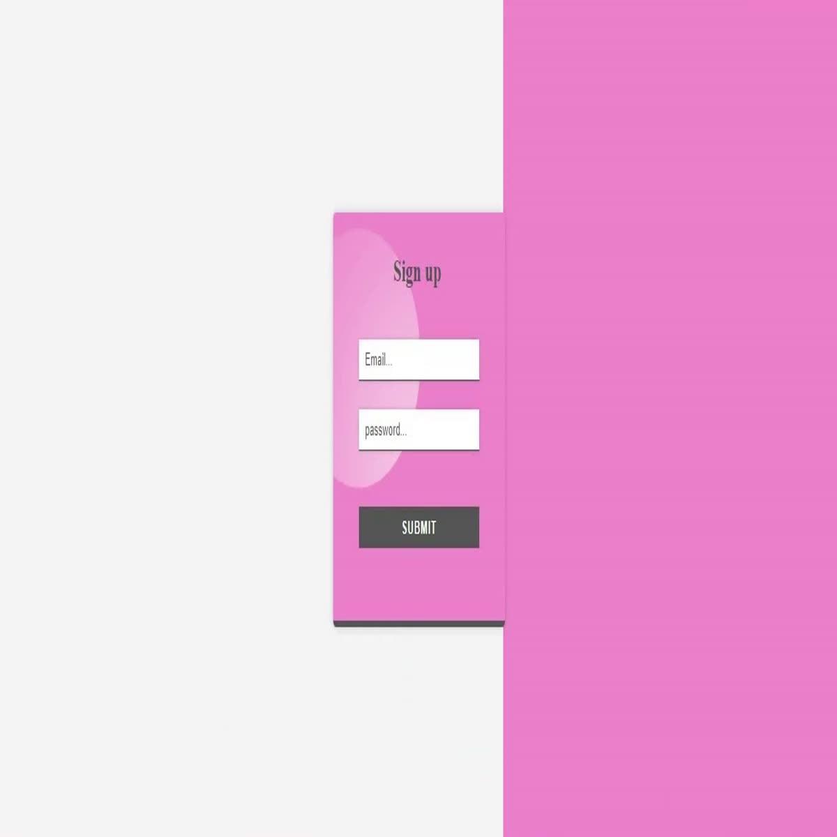html & Css Attractive Form template