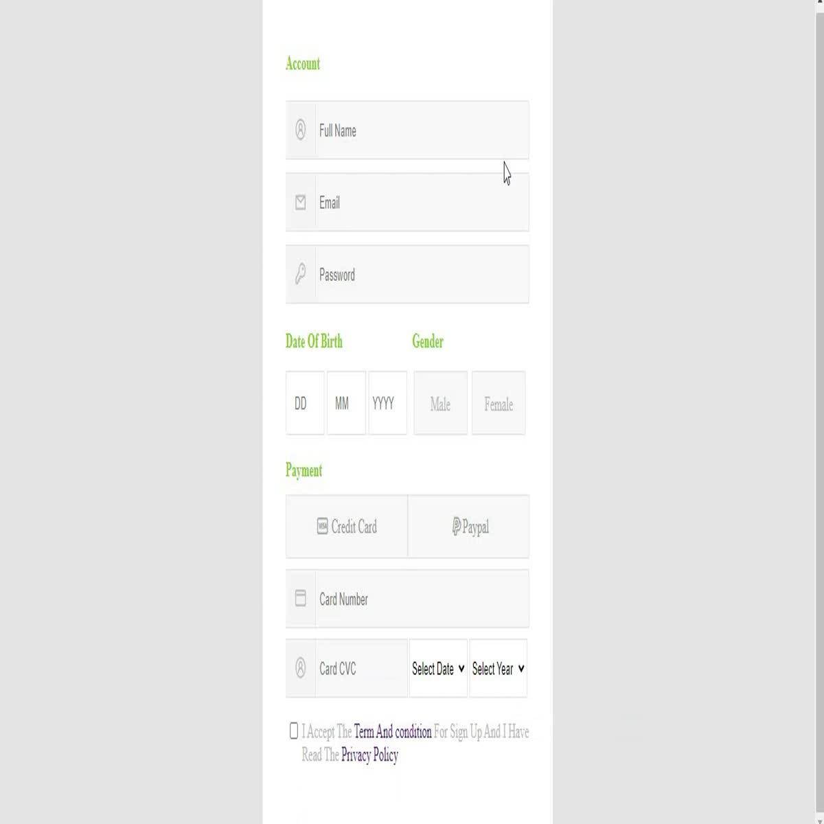 Sign Up & Registration Html Form Template