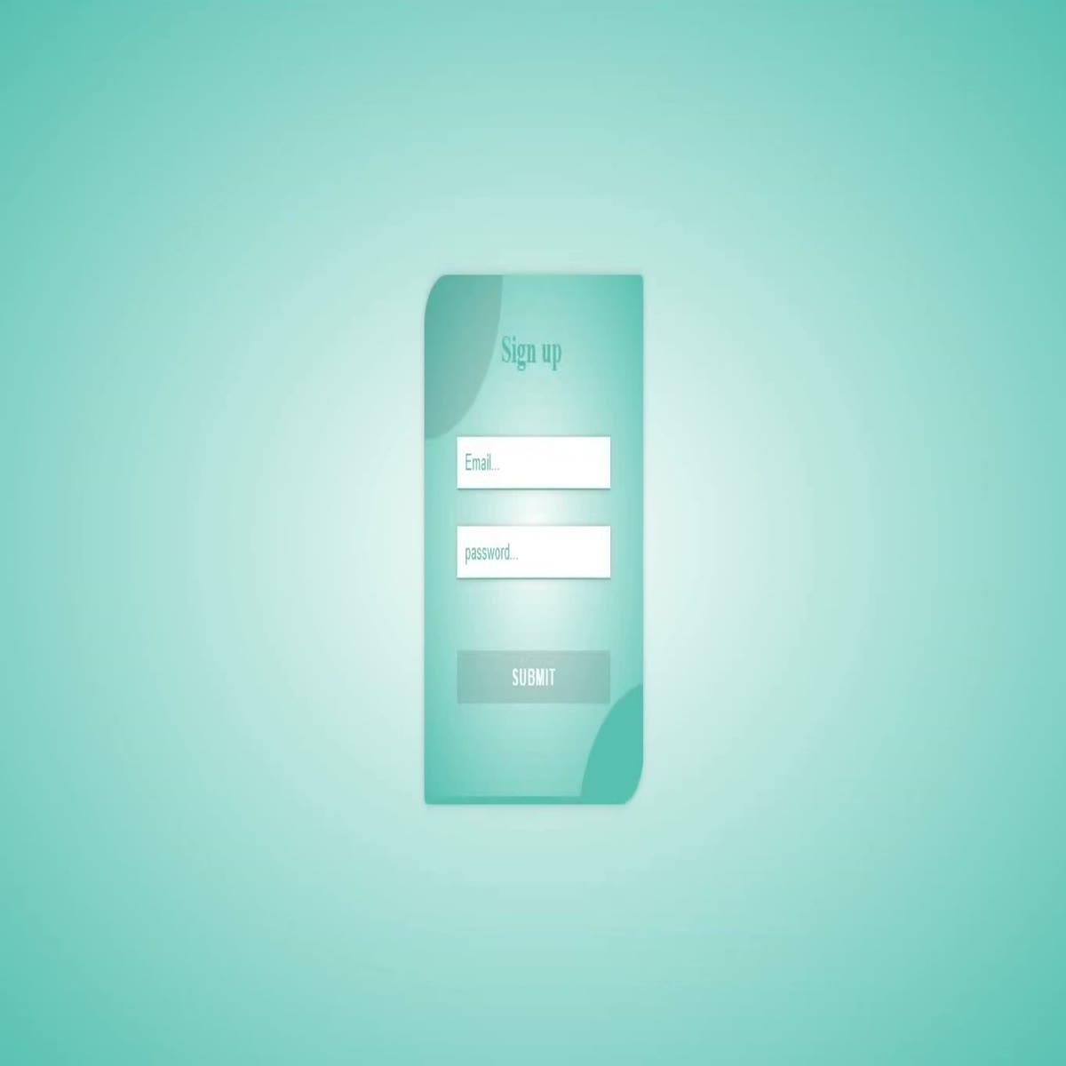 background Green User Html Form Template