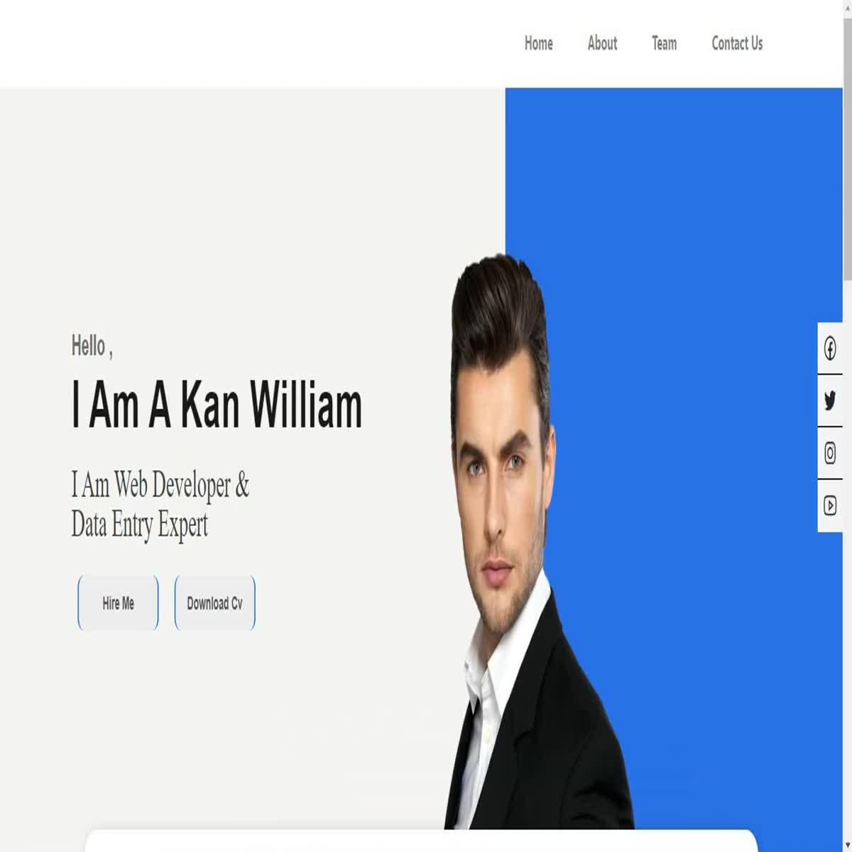 Simple Portfolio Html & Css Template
