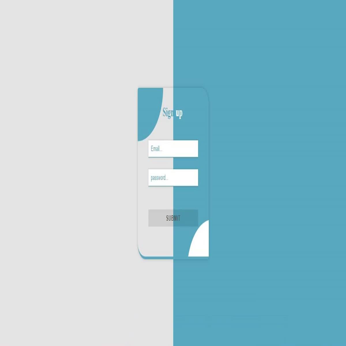 Two Background Color Html Form Template