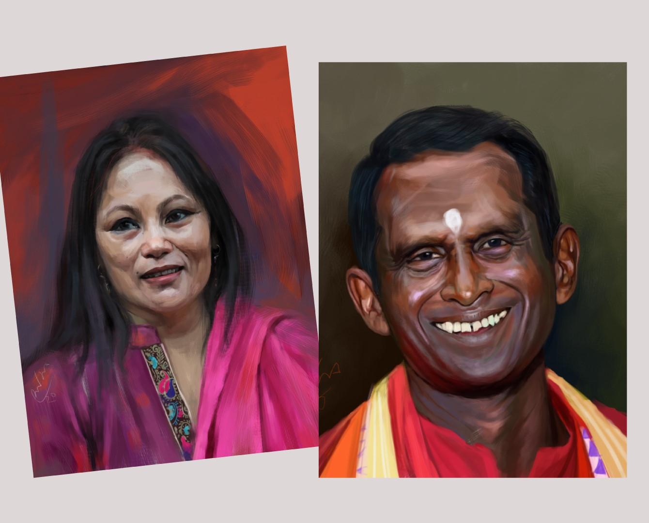 digital portrait painting artist