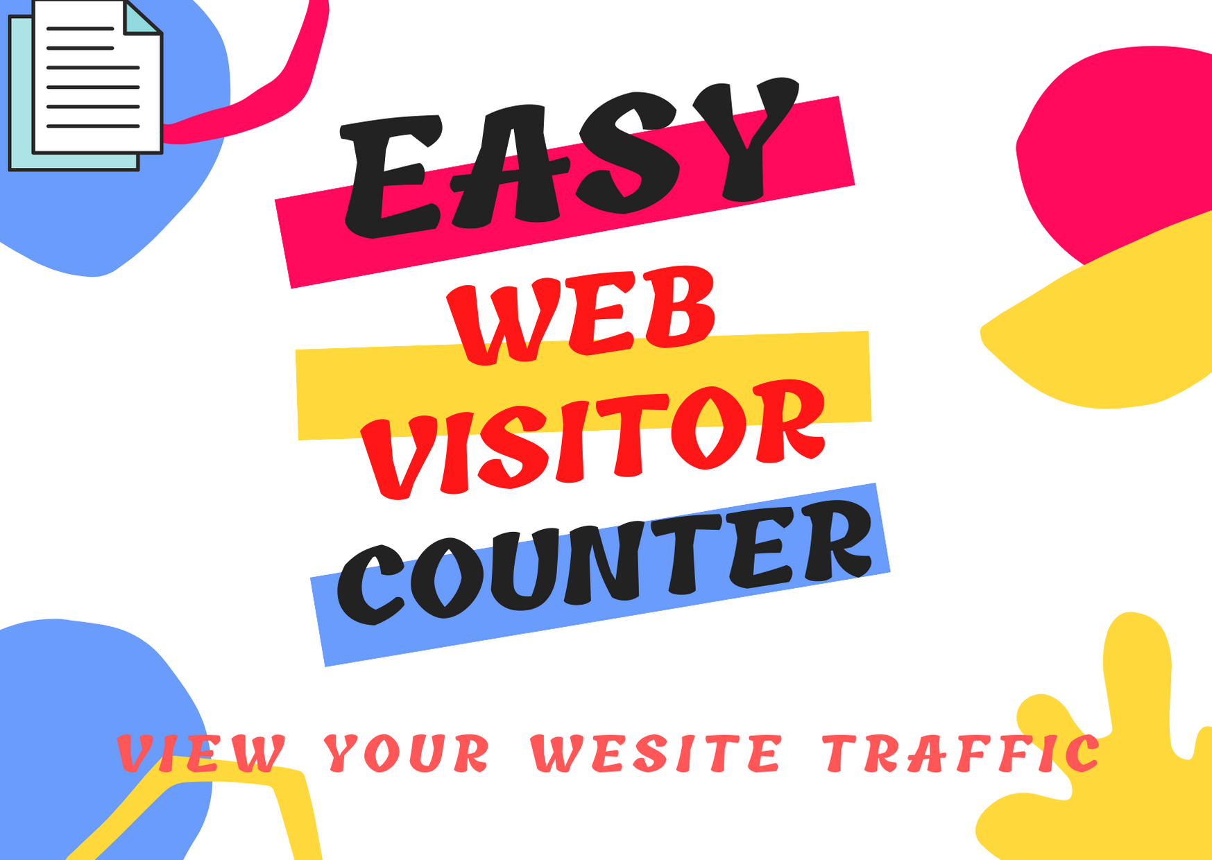 EASY WEB VISITOR COUNTER for website Traffic viewer
