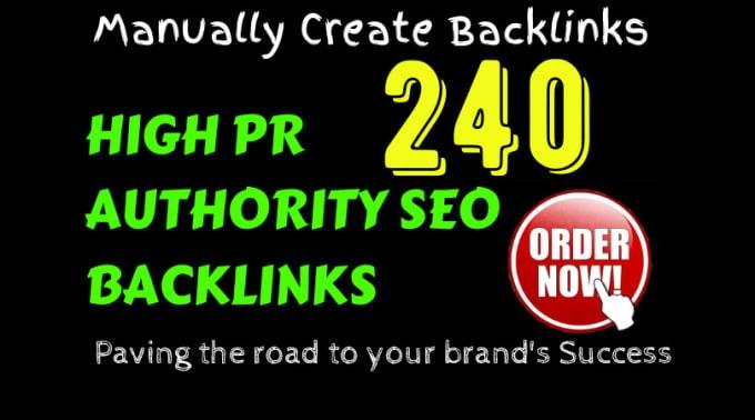 I will do 240 high pr Authority SEO Backlinks to goog...