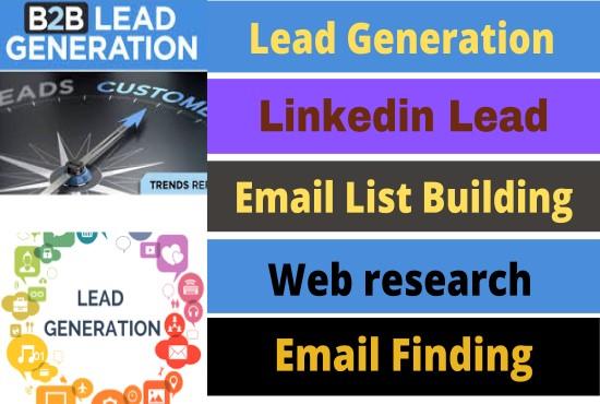 I will do Lead Generation, B2B leads