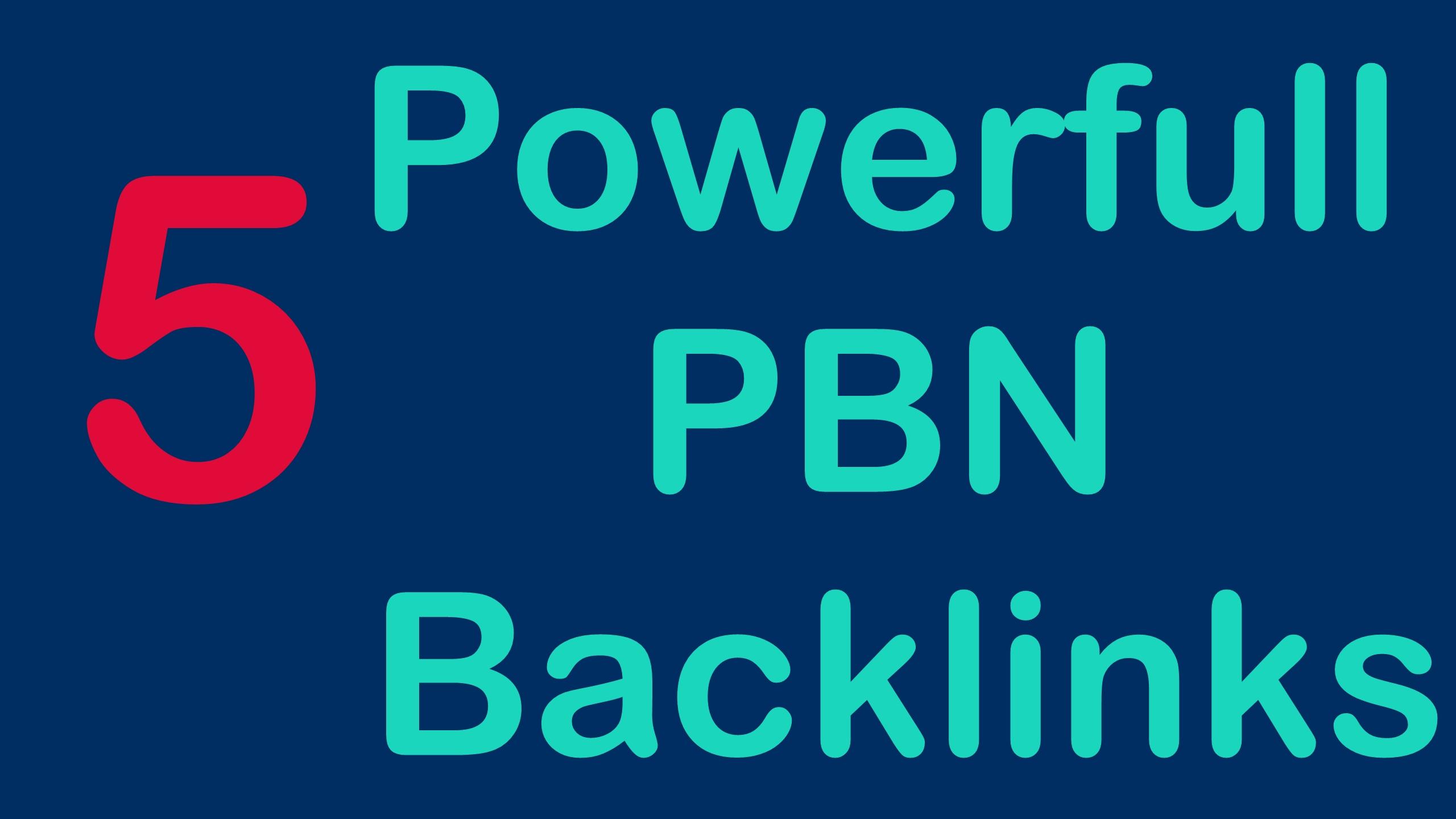 I will Make 5 High Quality DA PA CF TF Homepage PBN b...