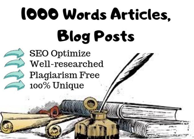 i will write 1000+ words SEO optimized, plagiarism f...