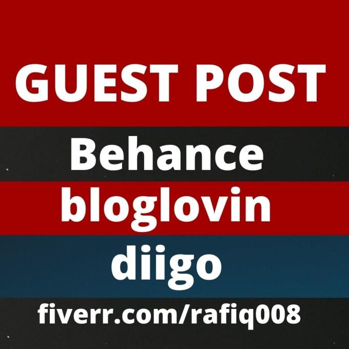 I will do 5 guest post with high quality diigo do fol...