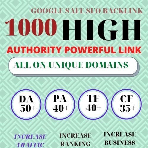 Build 1000+ Backlink with high DA PA with Unique webs...