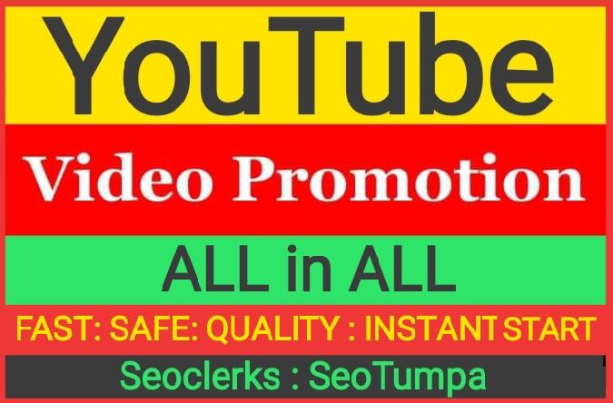 YouTube Video Promotion ALL in ALL Service And Fast D...