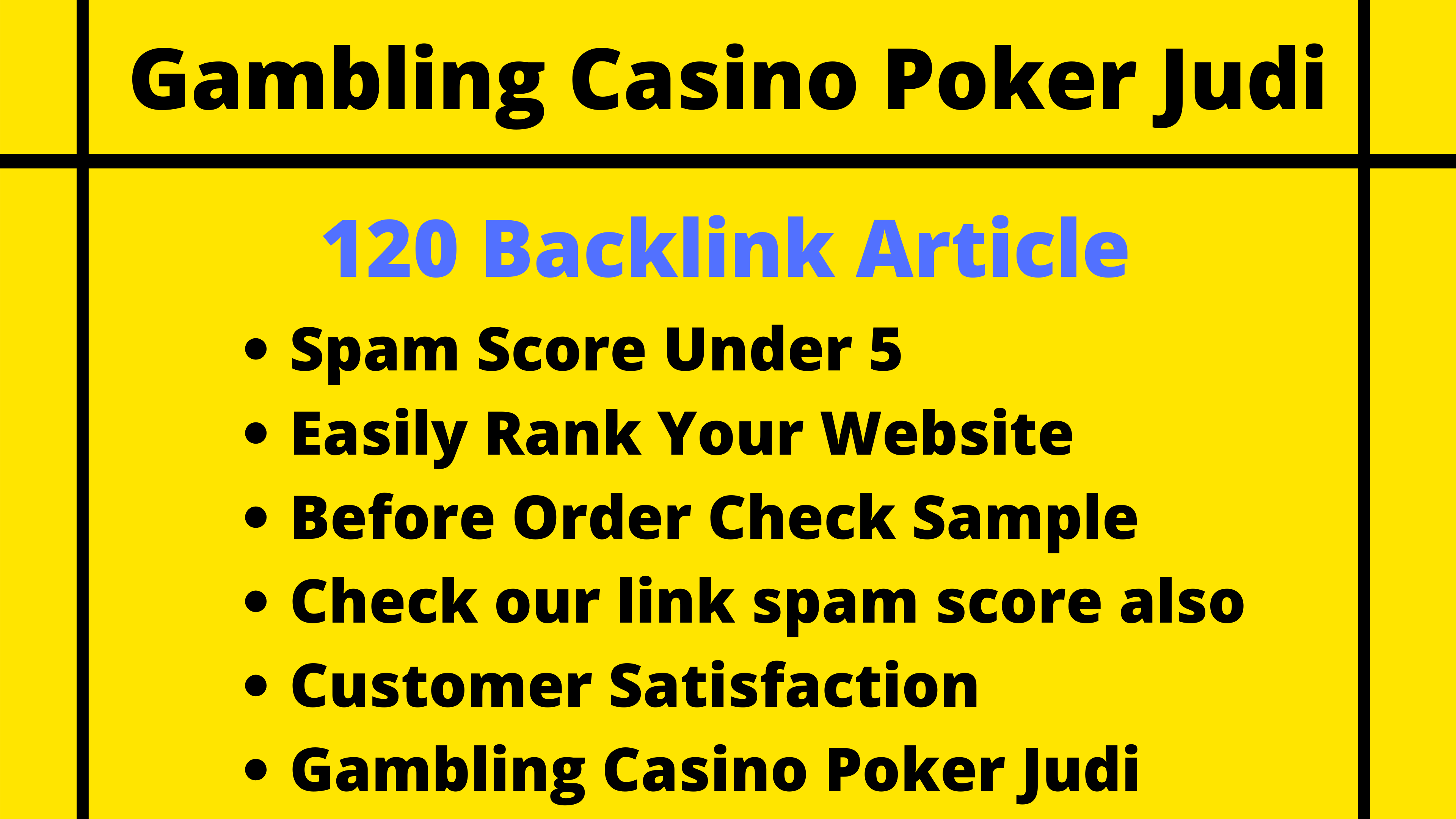 Gambling Casino Poker Judi 120+ SEO Dofollow Backlink