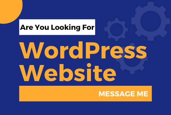 I will build and design a business WordPress website ...