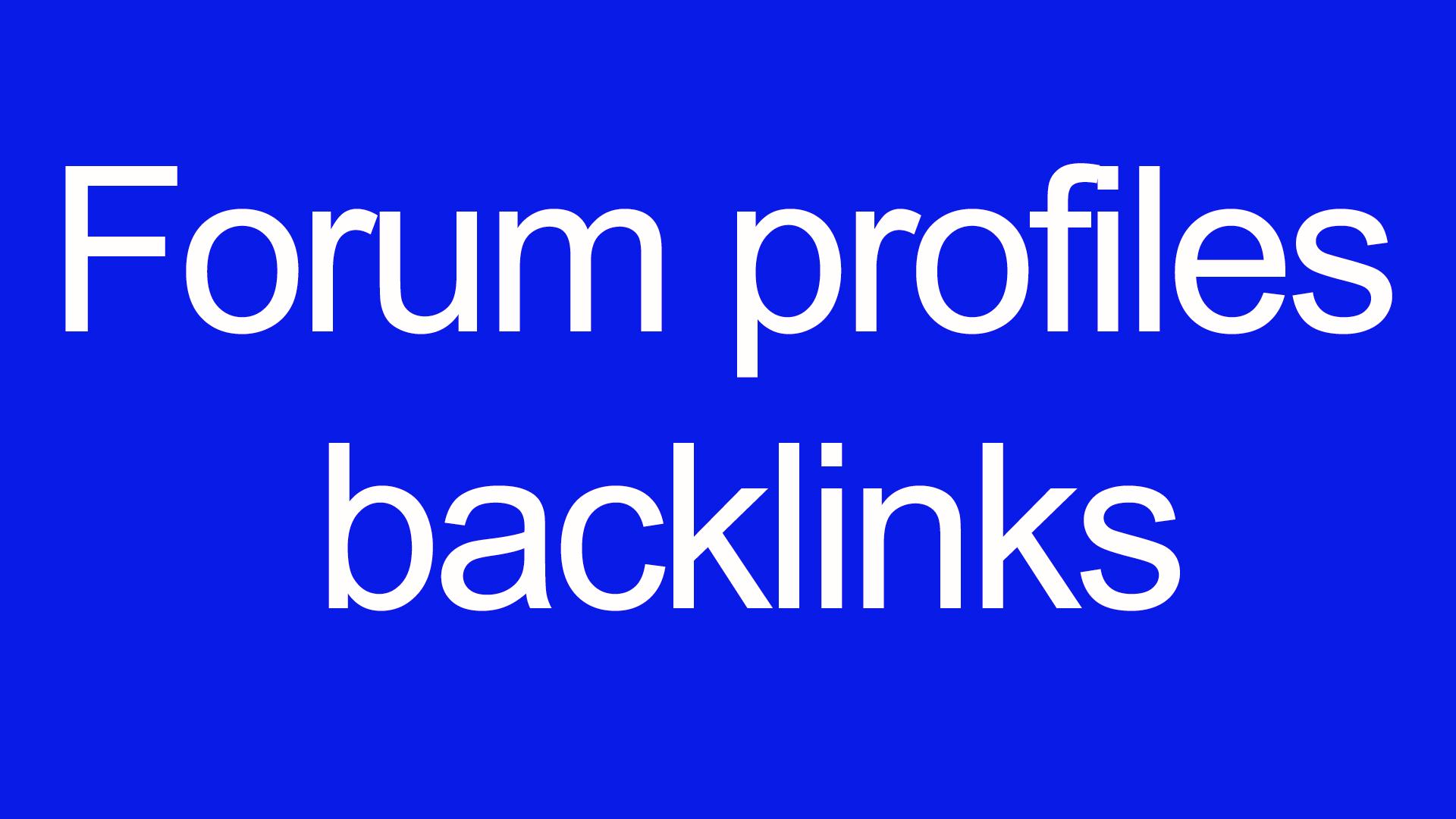 Create 1000+ Forum Profile Backlinks with user credit...