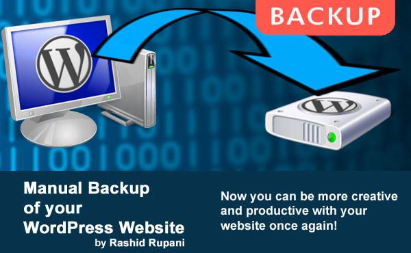 I will create a full manual backup your wordpress web...