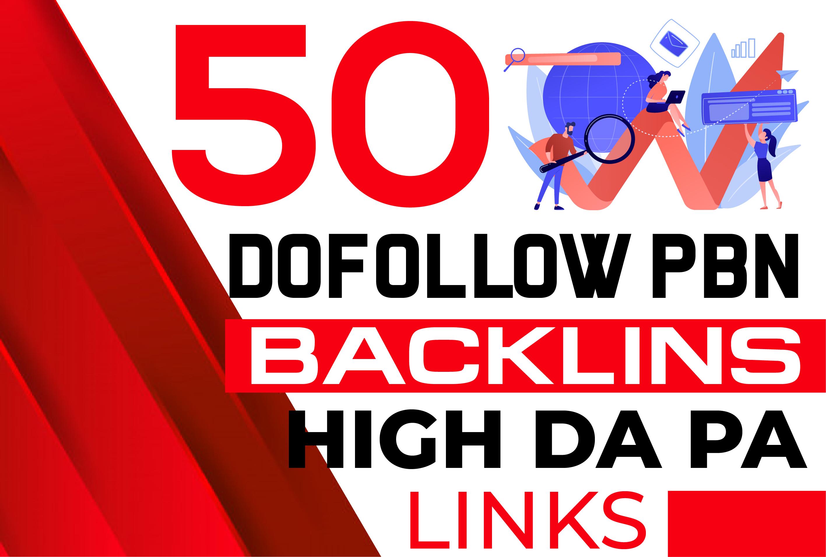 You will Get 50 Web 2.0 PBN Dofollow Backlinks improv...