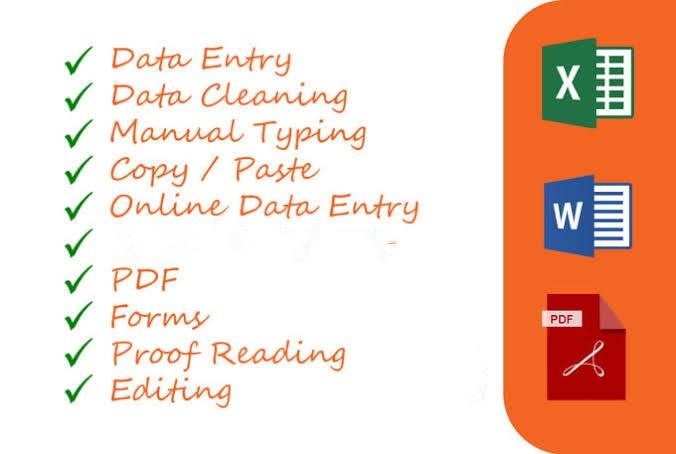Copy paste, typing, Data entry