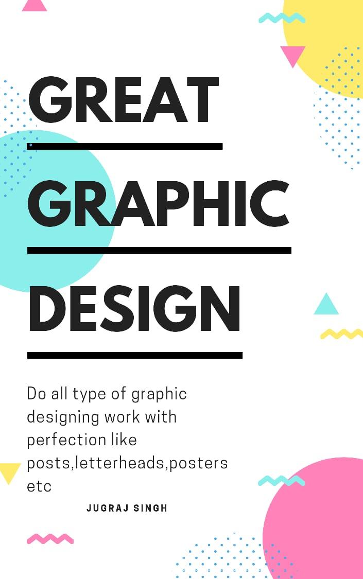 I am a graphic designer and do jobs like post making,...