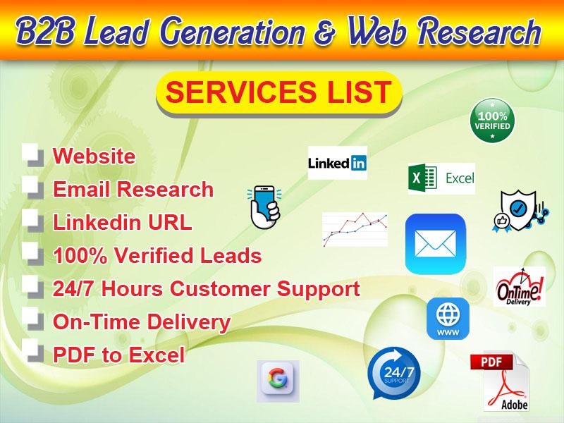I Will Do 40 B2b Lead Generation And Web Research For...