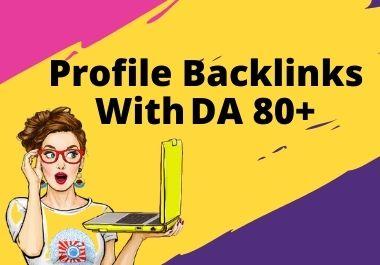 create manually high quality 20 profile backlinks wit...