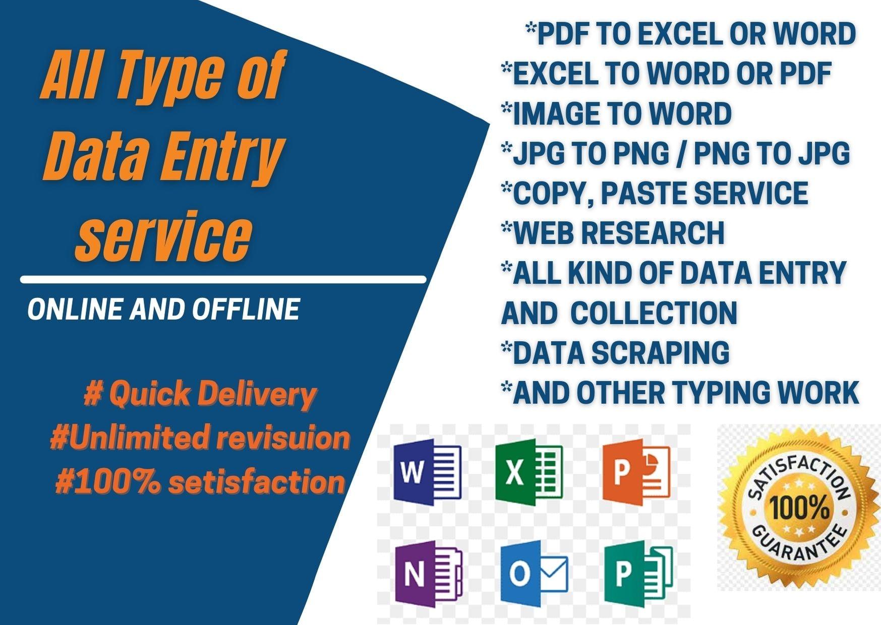 data entry, typing, web research, copy paste as a ...