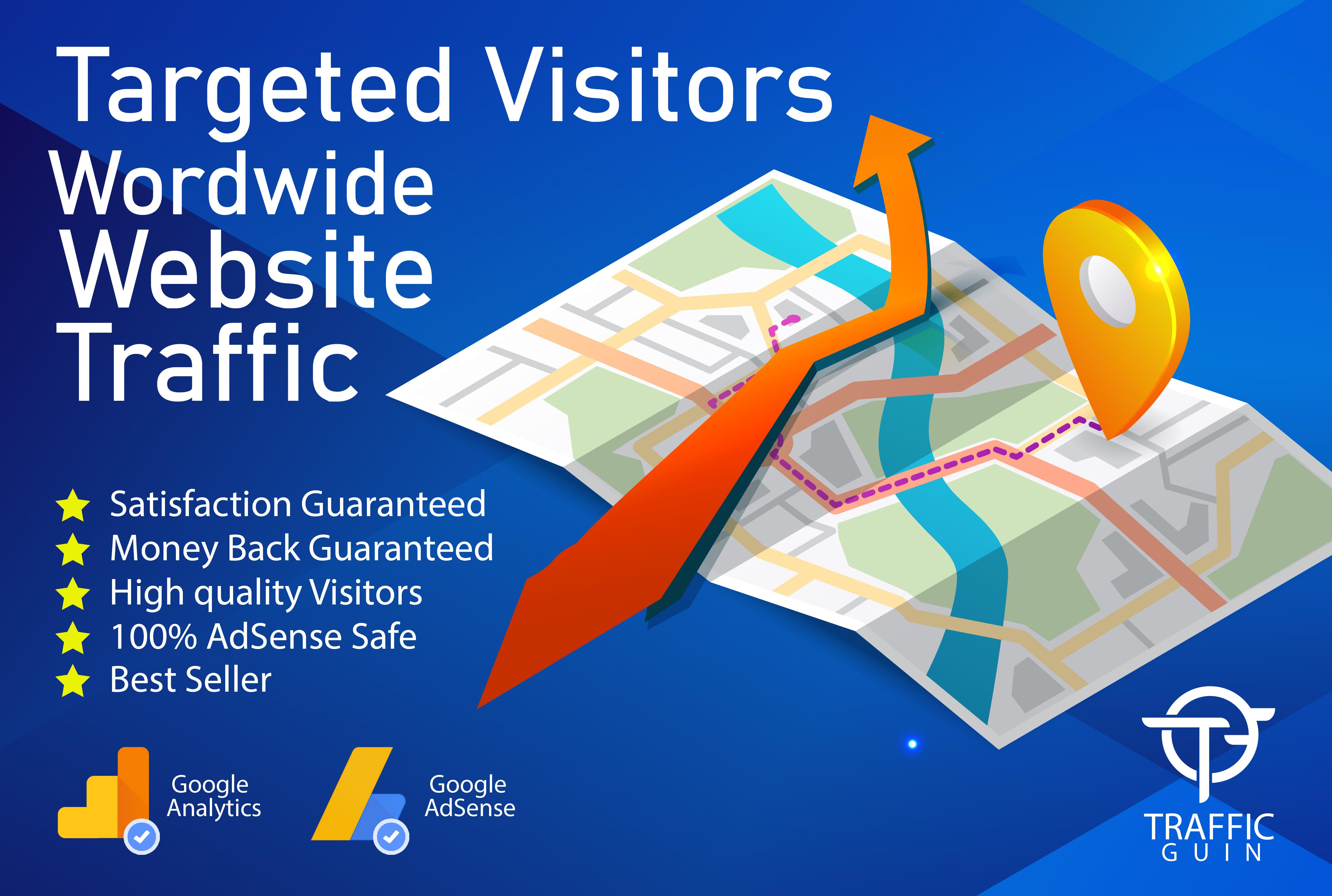 I will drive 100,000+ real targeted web traffic to yo...