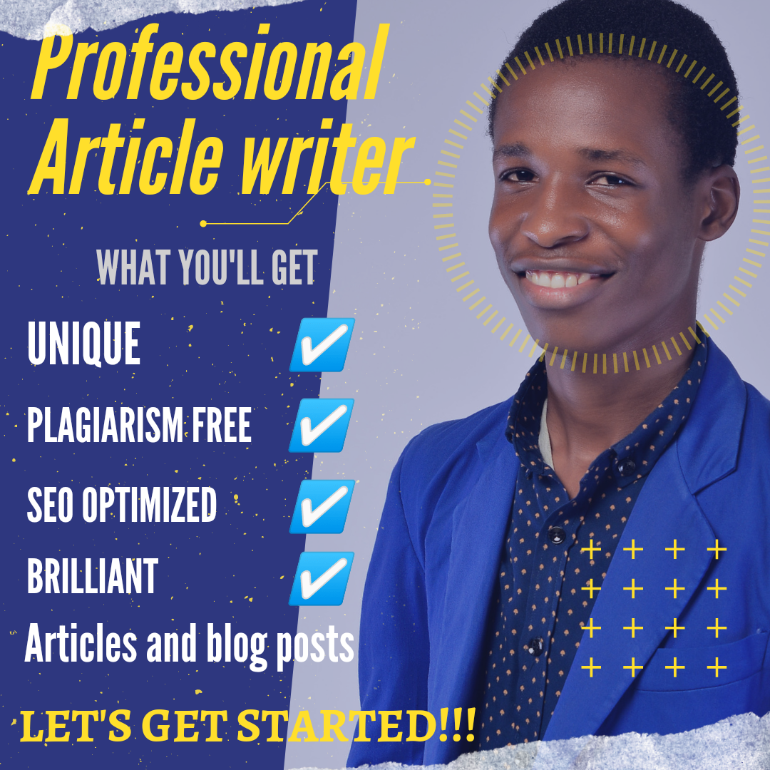 I'm a professional article writer, and I'll write a ...