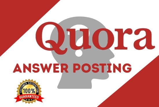 I will promote your website with 4 HQ massive Quora a...