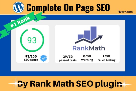 I will do Wordpress On-page SEO with rank math plugin...