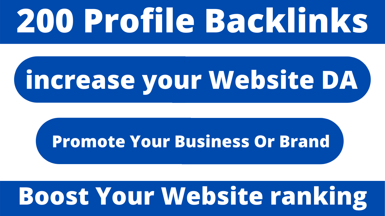 I will 200 profile creation backlinks high authority ...
