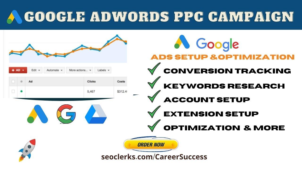 I will setup optimize and manage your google adwords ...