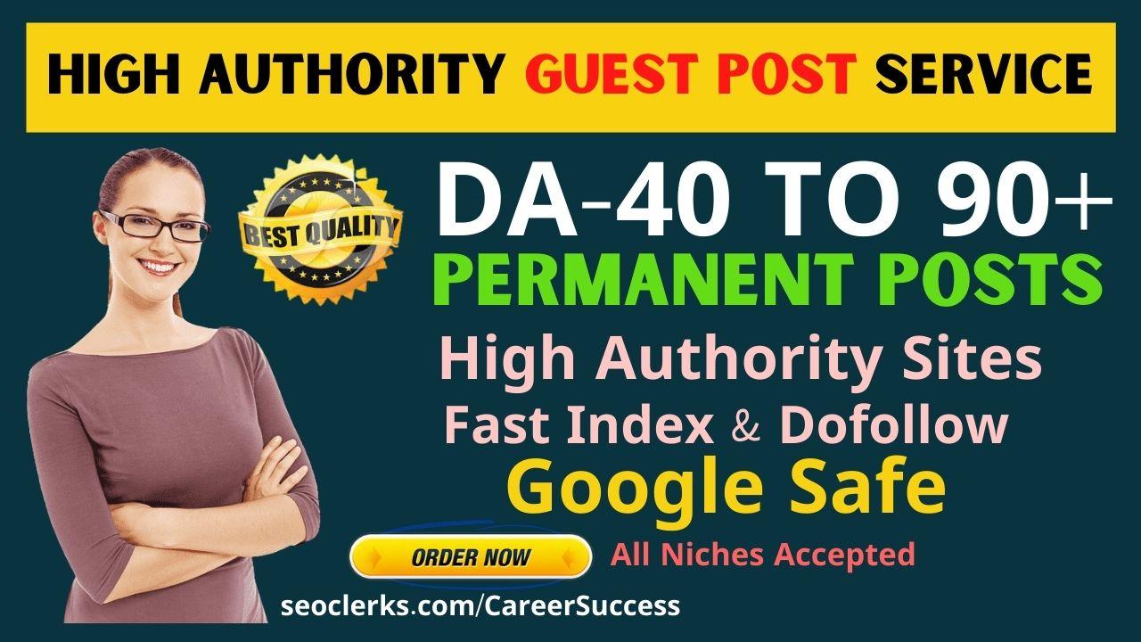 I will publish 5 guest post on high da 90 with dofoll...