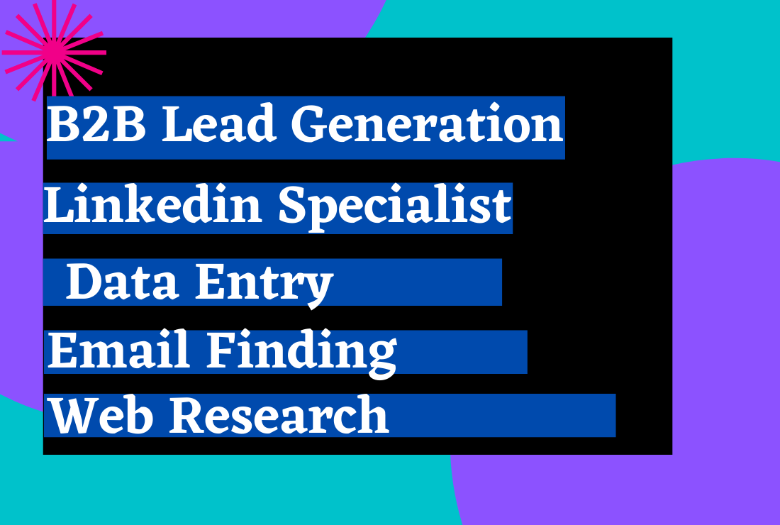 I will do b2b lead generation and web research for em...